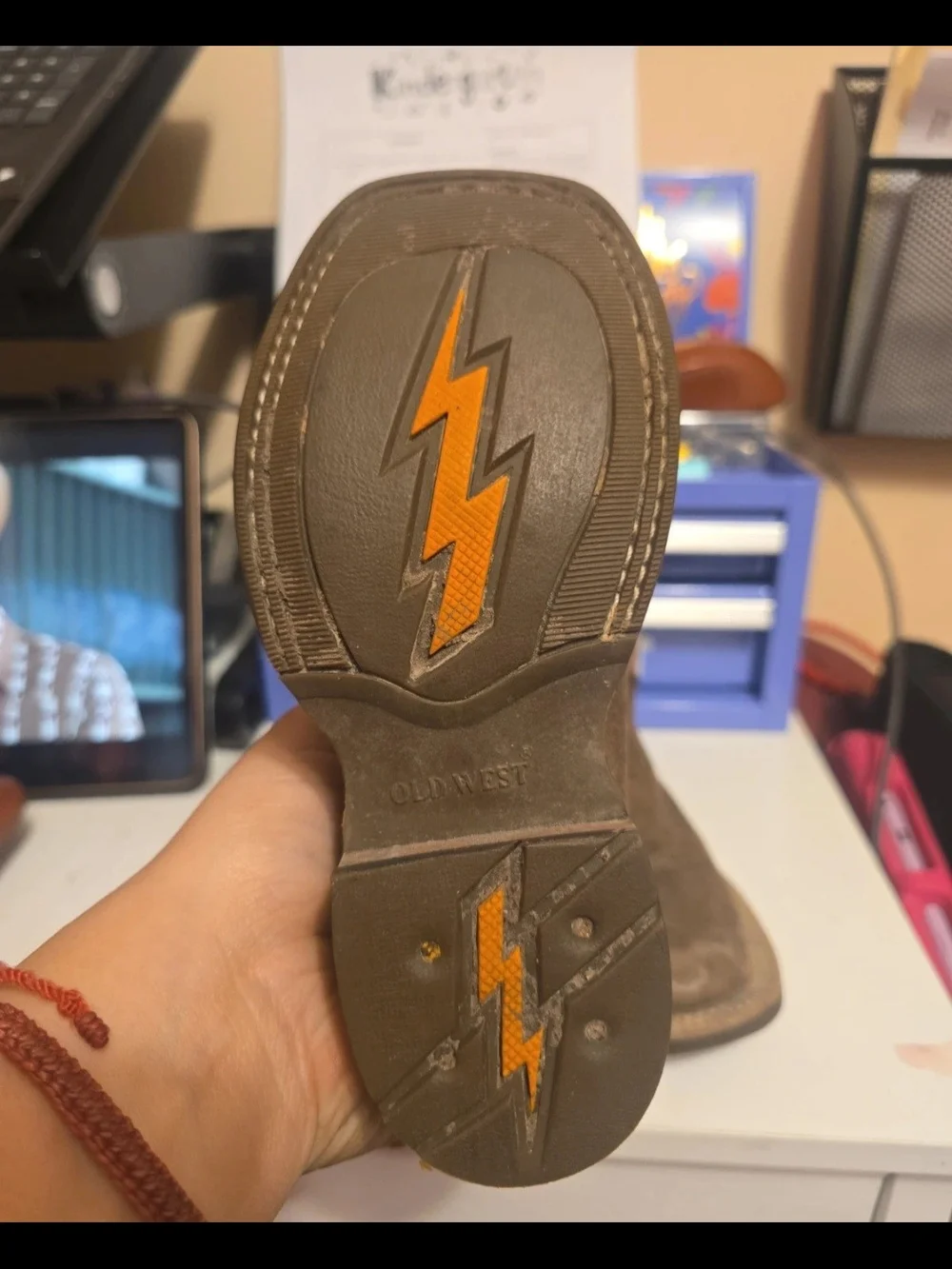 Kids Brown Suede Western Cowboy Boots